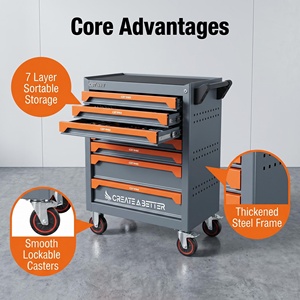 Commercial Display Cold Rolled Steel Tool Chest Universal Specification Wear-resistant Casters <b>Lockable</b> Rolling <b>Cabinet</b> - Product Image 3