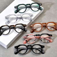 Monturas de Gafas Ópticas de Acetato Borregls para Hombre, Nueva Marca de Diseño, Gafas Redondas Vintage Retro para Mujer, Lentes 19411