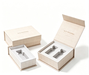 Scatola Rigida in Carta con Chiusura Magnetica, Confezione Regalo Cosmetica Personalizzata, Imballaggio Riciclabile per Flaconi di Peptidi - Product Image 1