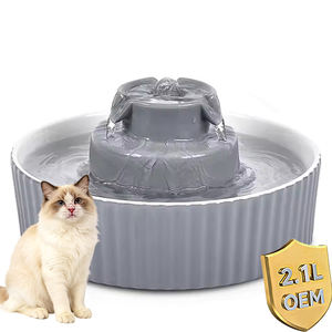 Bebedero <span class=keywords><strong>para</strong></span> <span class=keywords><strong>Gatos</strong></span> de Cerámica de 2.1L con Filtro de Carbón Activado, Dispensador de Agua Automático <span class=keywords><strong>para</strong></span> Mascotas con Logotipo Personalizado <span class=keywords><strong>para</strong></span> Perros y <span class=keywords><strong>Gatos</strong></span> - Product Image 1