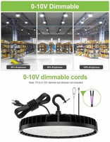Lámpara Industrial UFO de Alta Luminosidad para Techo Interior, Carcasa de Aluminio, IP65, para Fábricas, Talleres, Supermercados y Almacenes