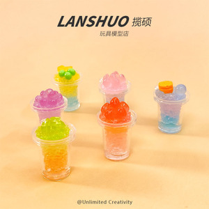 จี้รูปแก้วสมูทตี้ผลไม้ 3 มิติ สีสันสดใส ชุดเครื่องประดับเรซิ่น DIY จี้ธีมต่างๆ ของขวัญสำหรับทุกเพศ - Product Image 4