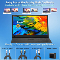 Monitor game portabel FHD 1080P USB C IPS, Monitor game portabel 15.6 "dengan pelindung cerdas untuk game Laptop PC Xbox layar eksternal