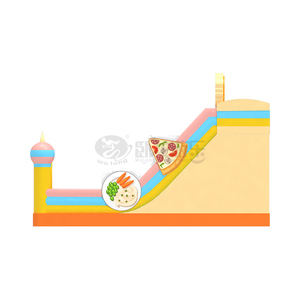 WOLONG Castillo Inflable Comercial de 9x5x6.9m Personalizado con Tobogán para Hamburguesas, <span class=keywords><strong>Pizza</strong></span> y Comida, Ideal para Alquiler en Fiestas - Product Image 6