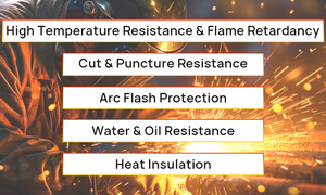 Guantes de Soldadura de Cuero Vacuno, Resistentes al Calor, con Puño Largo y Palma Reforzada, para Soldadores, Construcción y Trabajo Industrial - Product Image 5