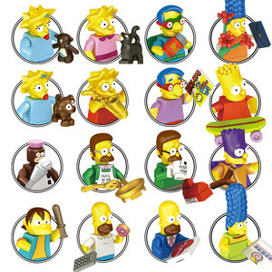 M1001 M1002 Homer J. <span class=keywords><strong>Marge</strong></span> Bouvier <span class=keywords><strong>Bart</strong></span> List Margaret, Personajes de Dibujos Animados, Modelo de Película, Bloques de Construcción Coleccionables, Mini Juguetes de Regalo para Niños - Product Image 2