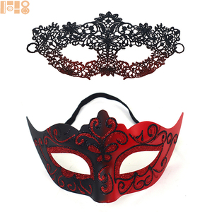 Mascarilla Facial <span class=keywords><strong>de</strong></span> Plástico con Diseño Floral y Ondas Pintadas para <span class=keywords><strong>Halloween</strong></span> y Fiestas <span class=keywords><strong>de</strong></span> Disfraces - Product Image 6