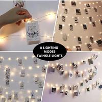 Guirlandes lumineuses à pince photo de haute qualité avec télécommande 33 pieds 100 LED alimentées par USB Clips d'images