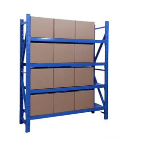 Stahlregal 4 Ebenen Schraubenloses Regalsystem Korrosionsschutz Industrieregal Kaltgewalzter Stahl Lagerregalsystem - Product Image 1