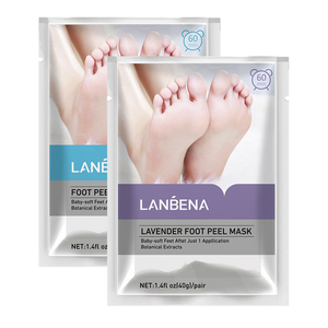 LANBENA Calcetines Mascarilla Exfoliante de Lavanda para Pies, Removedor de Piel Muerta, Reparación, Mascarilla para Pies de Bebé - Product Image 1