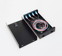 Caja Terminal de Fibra Óptica de 4 Puertos para Montaje en Pared, Acero Laminado en Frío, OTB SC, Distribución de Empalmes para FTTH