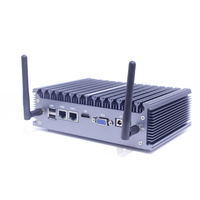 Mini PC de 4 núcleos sin ventilador con RS232 para negocios, pequeño ordenador industrial con Intel Core i3/i5/i7, 8GB+128GB