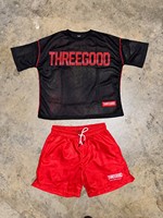 Ensemble de maillot de basket-ball imprimé en mesh unisexe, tenue décontractée de style streetwear en deux pièces, respirant, séchage rapide, léger, short et haut de sport