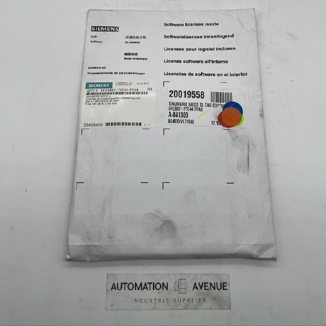 Brand New in Stock 6fc5851-1yc44-3ya8 Licensed Software - New Sealed Plc by for Plc by Dhl
