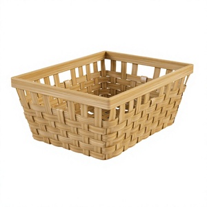 Panier de rangement multifonctionnel rond en osier tressé de Noël, qualité supérieure, petit format, fournisseur indien Star Crafts India - Product Image 1
