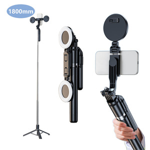 <span class=keywords><strong>Trépied</strong></span> à selfie <span class=keywords><strong>avec</strong></span> lumière LED double R18K de 180 cm de longueur <span class=keywords><strong>avec</strong></span> <span class=keywords><strong>télécommande</strong></span> sans fil - Product Image 1