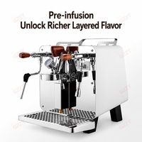 Machine à expresso, cappuccino et latte pour hôtel, boulangerie et restaurant, chaudière de 6 L, 2000 W, qualité commerciale, pression stable