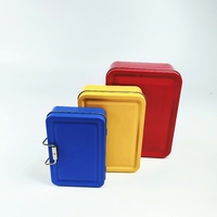 Boîte de rangement et de conservation en métal colorée, multi-tailles, portable, de qualité alimentaire, multifonctionnelle, à fermeture hermétique pour biscuits/bonbons