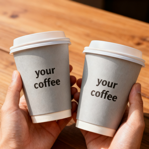 Customized Printed logo Biodegradable Disposable Hot Cold Drink Paper Cup Coffee Cup