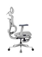 Chaise de bureau ergonomique moderne A008WXY, réglable en hauteur, accoudoirs pivotants à 360°, appui-tête 4D, alliage d'aluminium
