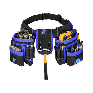 Ceinture porte-outils de luxe personnalisée avec bretelles et tablier de charpentier, sac à outils grande capacité à fermeture éclair - Product Image 6