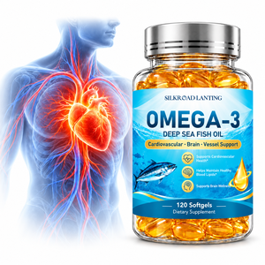 Cápsulas de aceite de pescado Omega-3 de aguas profundas al por mayor, 120 unidades, para la salud cardiovascular y cerebral, suplemento de marca privada - Product Image 1