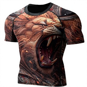 Rashguard professionnel BJJ MMA à impression numérique personnalisée, t-shirt de compression à manches longues, vêtements de sport en Spandex/Polyester, séchage rapide - Product Image 4