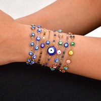 Bracelet œil de diable en acier inoxydable pour femme, accessoire de mode polyvalent, vente en gros transfrontalière OEM, modèle BR-1252