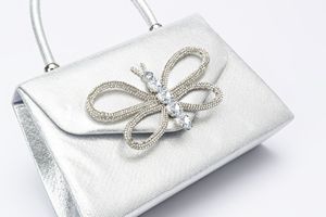 ALL0244 Bolso de hombro de poliéster de lujo a la moda Boda Señoras Embrague Mariposa <span class=keywords><strong>Fiesta</strong></span> de noche Mujeres Botón Decoración - Product Image 6