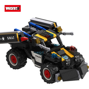 WOMA JUGUETES Venta al por mayor personalizar SWAT Asalto vehículo policía coche arma plástico bloques de construcción ladrillos juguetes conjunto para niños - Product Image 1