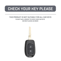 Coque de protection pour clé de voiture à 2 boutons pour Renault Kwid Traffic Symbol pour Dacia Sandero Logan Duster Accessoires de protection