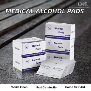 Toallitas desinfectantes estériles de <span class=keywords><strong>alcohol</strong></span> no tejidas OEM para el hogar, de gran venta, en stock, utilizadas para la desinfección y esterilización de la piel - Product Image 2