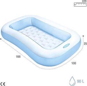 Piscina Inflable <span class=keywords><strong>para</strong></span> Bebés <span class=keywords><strong>INTEX</strong></span> 57403, Piscina Rectangular de Plástico <span class=keywords><strong>para</strong></span> Niños, 166 cm x 100 cm x 28 cm - Product Image 3