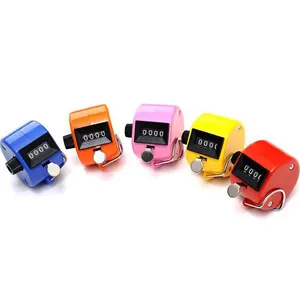 Großhandel digitale hand tally zähler-4 Digit Number Mini Hand Held Tally Counter Digital Golf Clicker Manual Training Counting Max. 9999 Counter