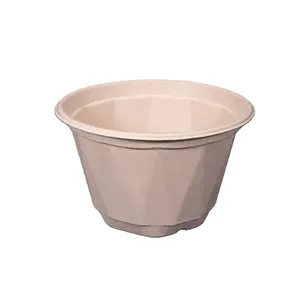 Bagasse Round Bowl PFAS Free Eco Friendly Rhombic Shaped Compostable Sugarcane Natural Disposable Bowls For Soup Salad