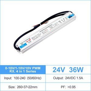 Alimentation pour boîte à lumière 36W CV sans scintillement 0-10V/1-10V/10V PWM/Rx Dimmable 100-240VAC-DC12V 24V IP67 Étanche pour bande LED - Product Image 5