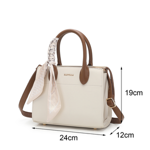 Women's Medium <strong>Top</strong> Handle Crossbody Bag PU Structured Handbag with Zipper Closure Waterproof 2-2.9L Capacity for Daily - Product Image 2