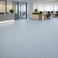 PVC-Vinylbodenbelag 2mm Wasserdicht Kratzfest Umweltfreundlich Heterogener Vinylbelag für Gewerbe Büro Einkaufszentrum Schule