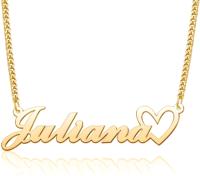 Chaîne à maillons en acier inoxydable, argent et or 18K, initiales personnalisées, colliers à deux couches avec nom, collier personnalisé à deux noms pour femmes