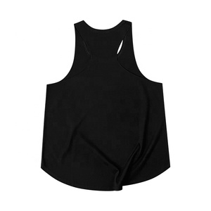 Custom 95% Cotton 5% Spandex <strong>Black</strong> Screen Printing Sleeveless Round Bottom Gym Clothing <strong>tank</strong> <strong>Top</strong> Men - Product Image 2