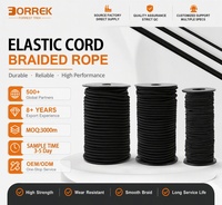 Cordon élastique rond 3mm 6mm 8mm 10mm 12mm en vrac, âme en latex, corde en polyester tressée pour couture, vêtements, bricolage, OEM