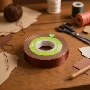 Nastro Gasa 2 cm x 35 m Colore Caffè per Artigianato - Product Image 2