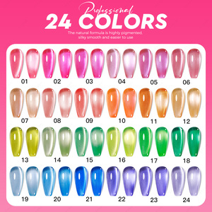 JTING Summer Newest Neon Jelly Moonlight Cat Eye Gel Polish Collection Set 24colors Neon cat Eye Gel <strong>Nail</strong> Polish Free Custom <strong>Box</strong> - Product Image 4