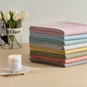 ผ้าฝ้ายแท้100% เรียบง่ายสีเส้นใยยาว40S, ผ้าปูที่นอนเส้นเรียบและเข้ารูป - Product Image 6