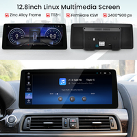HFmidia 2026 Nouveau système Linux 10.25 12.8 pouces Écran fin pour BMW Série 6 M6 F06 F12 F13 Lecteurs vidéo de voiture sans fil CarPlay Auto