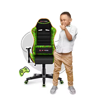 Chaise de jeu ergonomique moderne pour enfants à hauteur réglable, pivotante, en cuir PU, avec inclinaison à 180 degrés
