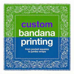Bandana personnalisée OEM sur mesure pour événements d'entreprise, mariages et tenues de groupe avec options d'impression de logo et de nom détaillés et précis. - Product Image 2