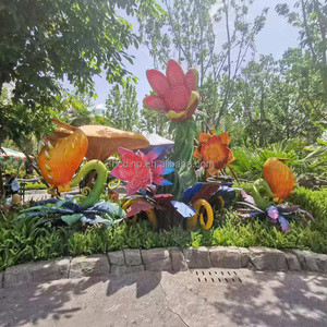 Personalizzabile realistico meccanico modello di fiore uomo colorato che mangia Halloween Animatronic pianta statua per la casa del giardino parco decorazione - Product Image 2
