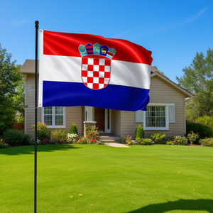 Drapeau Croat DB 3x5 pieds en polyester 150D, sans nœuds, pour mât de drapeau, noir, usage extérieur - Product Image 2