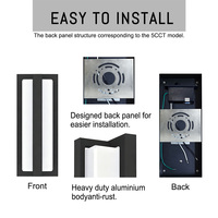   Lámpara de Pared Exterior LED Inteligente APP 5CCT de 12 Pulgadas, IP65, Certificación ETL, Aluminio, para Porche, Patio